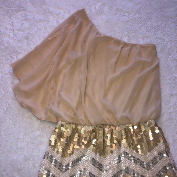 As U Wish sequin one shoulder dress - Picture 3 of 6